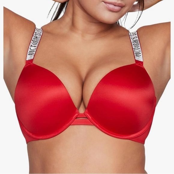 Victoria’s Secret red underwire bra, size 34D - Picture 2 of 9